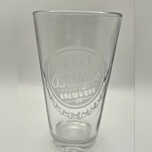 Uncle Billy's Brewery Clear Beer Glass Brew & Que Craft Beer Austin's Original
